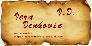Vera Denković vizit kartica